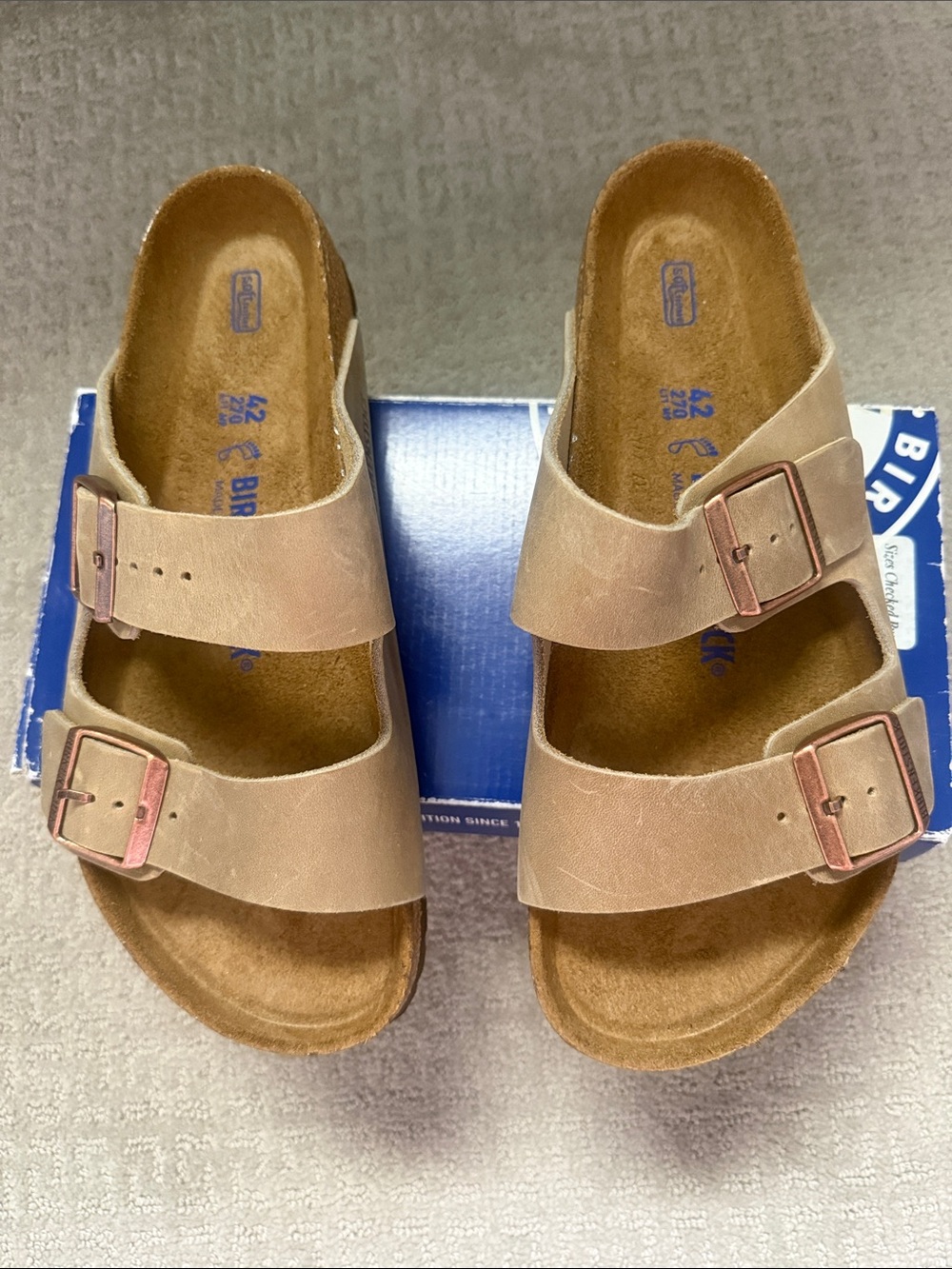 Mens Arizona Tobacco Birkenstocks sz 42